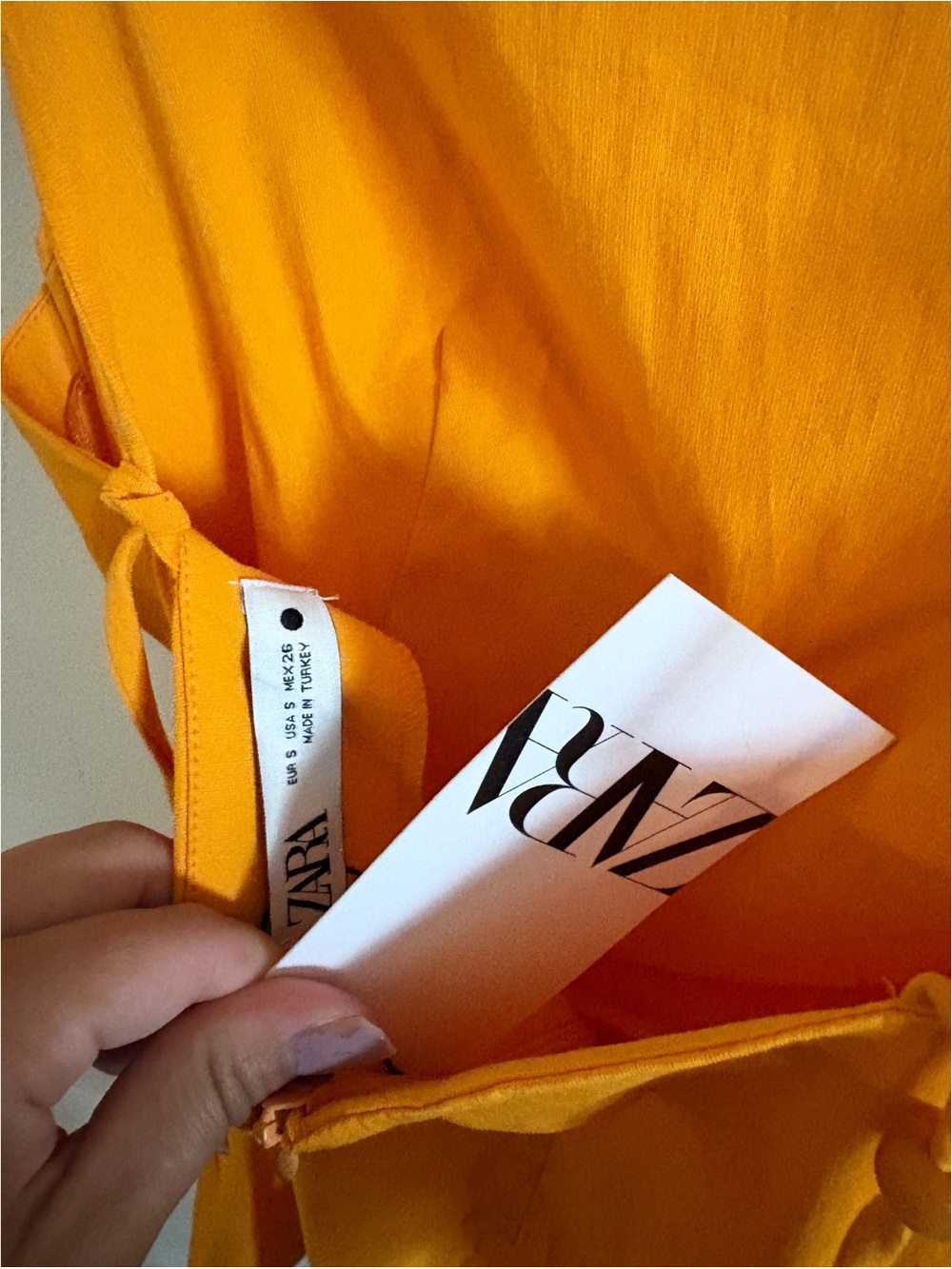 Zara Orange NEW NWT Mini Dress - Picture 4 of 4